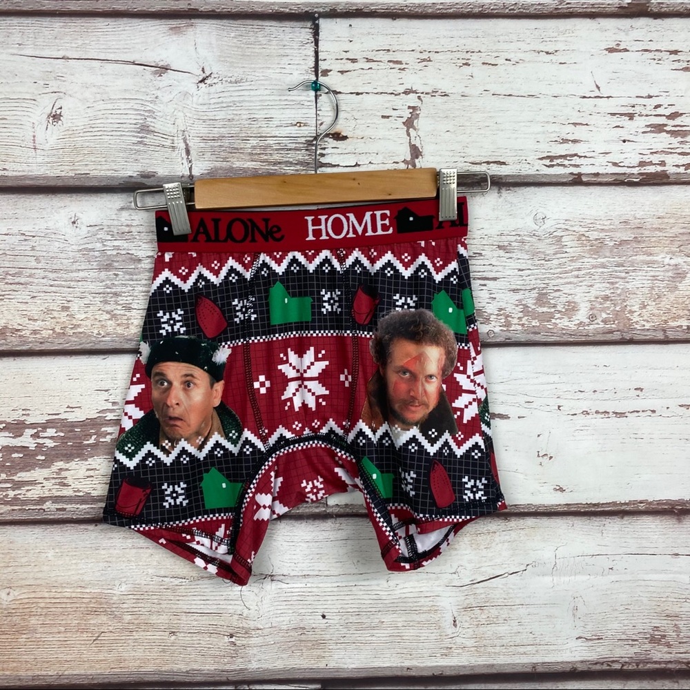 Home Alone holiday edition red boxers small